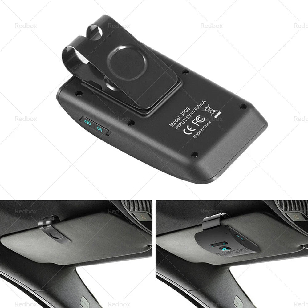Bluetooth Handsfree Speaker Phone Clip for Black Car Sun Visor