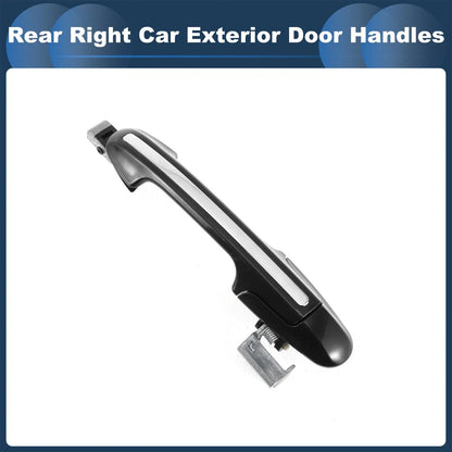 Rear Right Exterior Door Handle for Honda Accord (2003-2007) Silver Tone