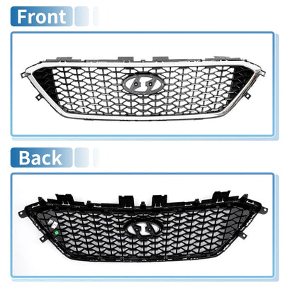 Front Hood Bumper Grille for Hyundai Sonata (2011-2014) Silver Tone