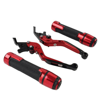 Red Extendable Brake Clutch Levers Grip Set for Suzuki GSXR1000 (2001-2023)
