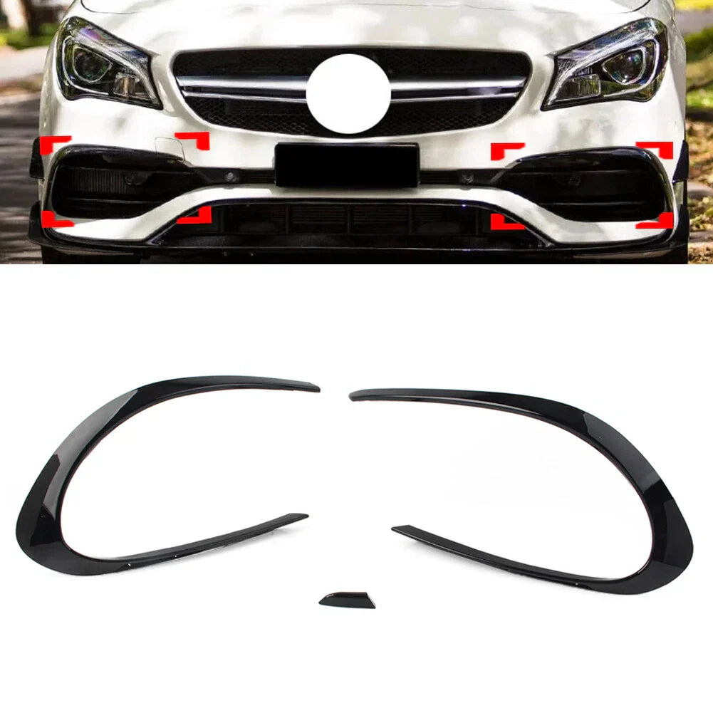 Front Bumper Fog Light Splitter for Mercedes Benz CLA Class (2016-2018)