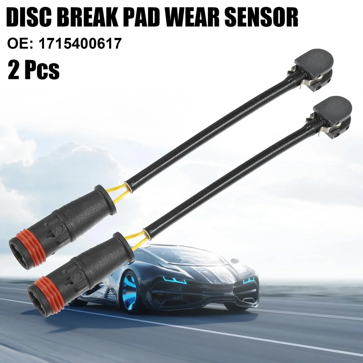 2 x Front Rear Disc Brake Pad Wear Sensors for Mercedes-Benz SL500 (2003-2006)