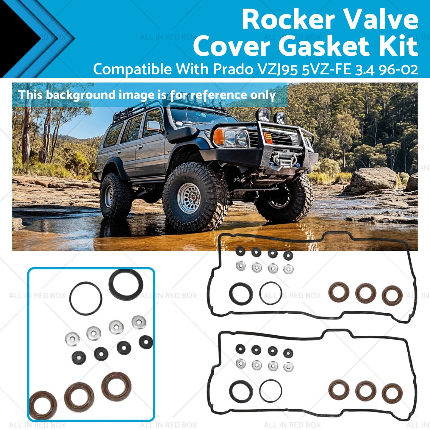 Rocker Valve Tappet Cover Gasket for Toyota Prado VZJ95 V6 3.4L (1996-1999)