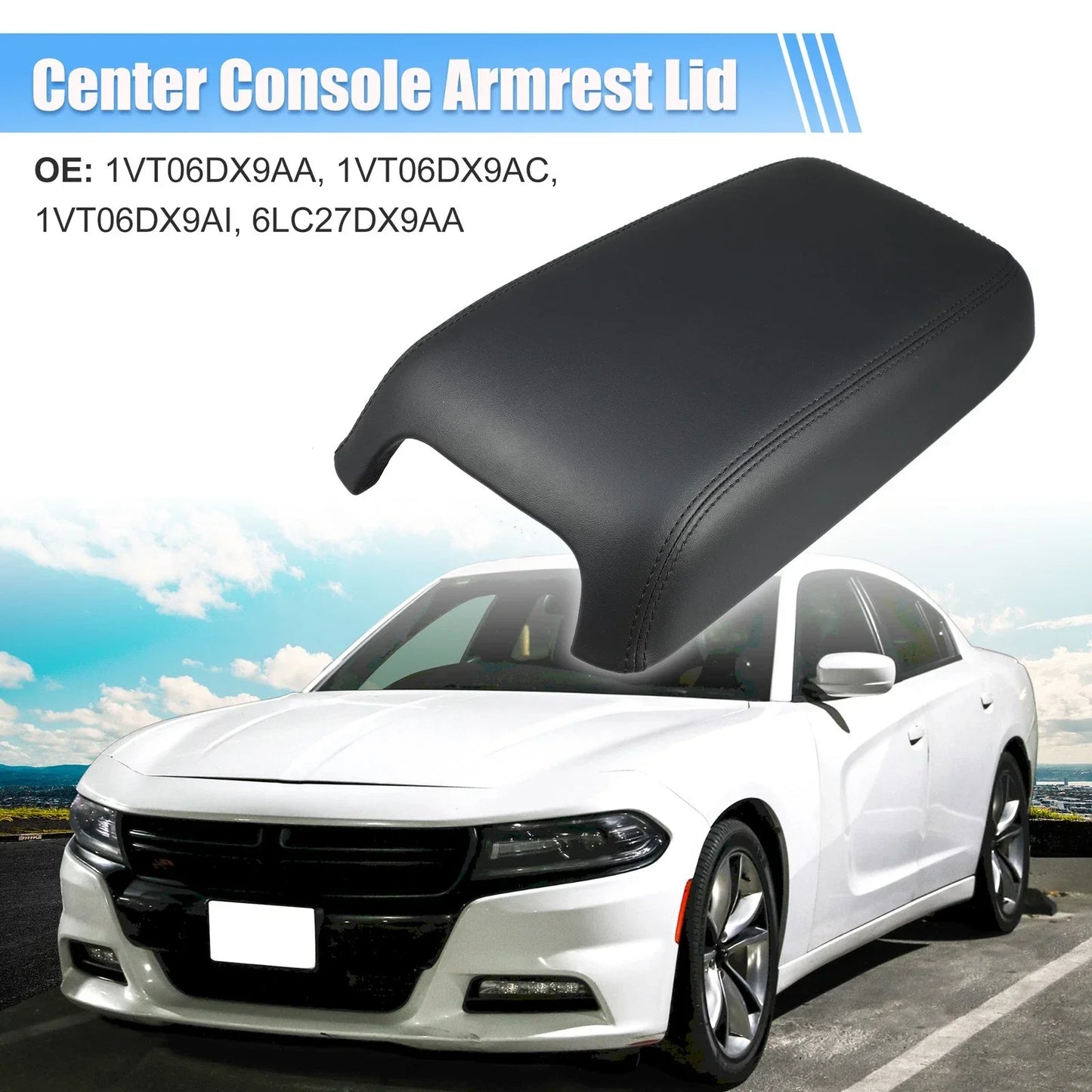 Center Console Armrest Lid Kit for Dodge Charger, Chrysler 300 (2006-2023)