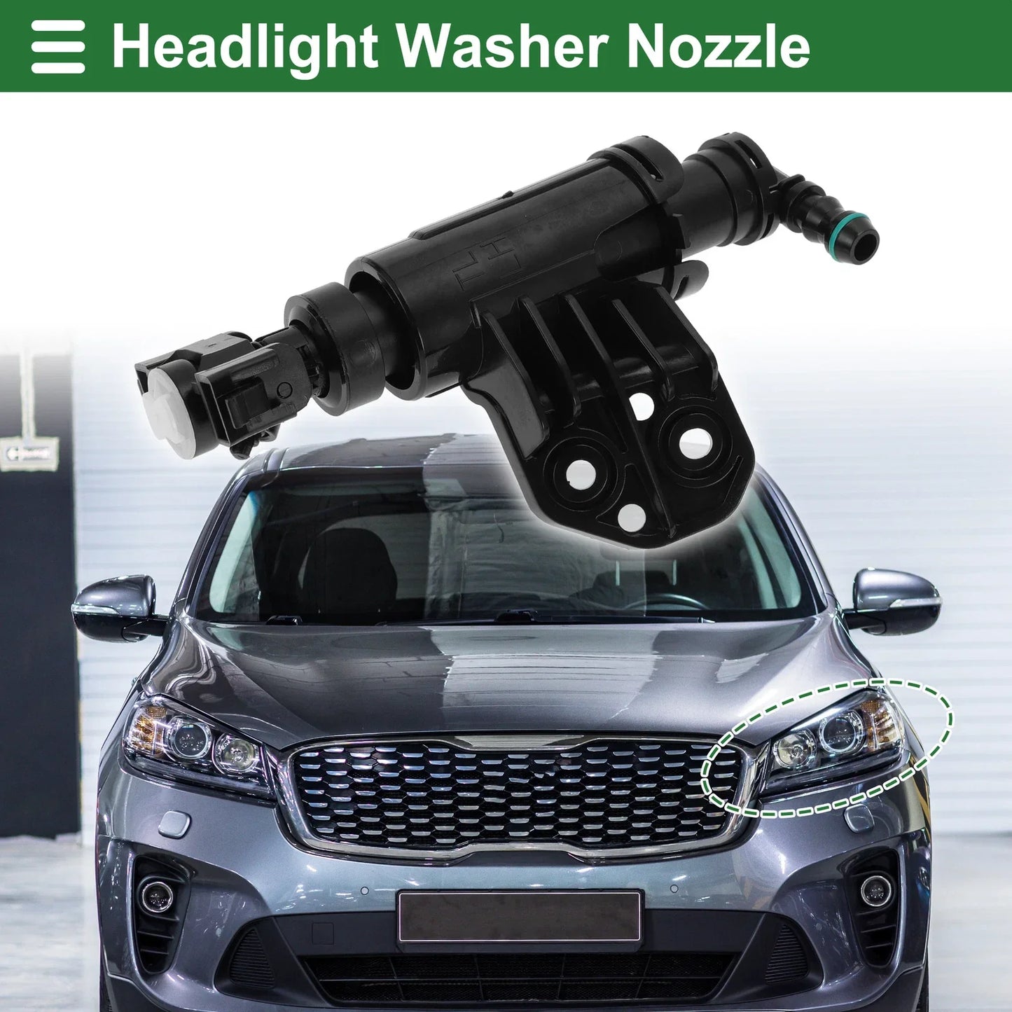 Front Driver Side Headlight Washer Nozzle for Hyundai Tucson (2016-2020)
