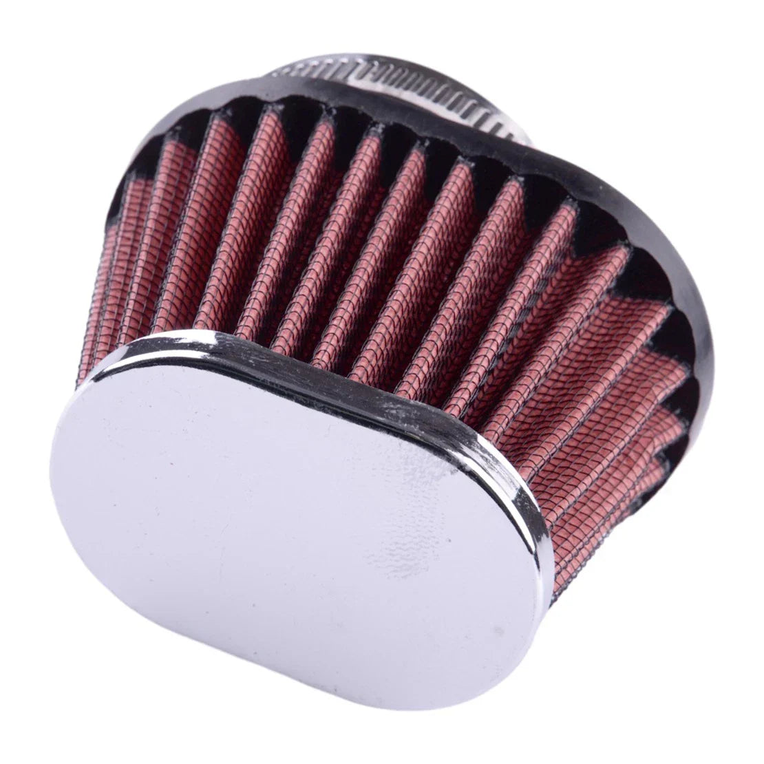 55mm Red Air Filter Cone for Car Motorcycle - Includes Clamp (Fits Various Models)