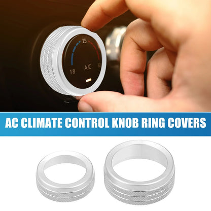 AC Radio Switch Knob Cover Decals for Dodge Durango (2014-2020) - Set of 3