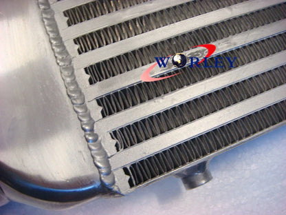 Universal Intercooler 450x300x75mm + 76mm 3" Aluminum Piping & Hose Kit