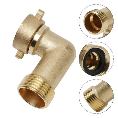 90 Degree Angle Water Pipe RV Water Intake Hose Fittings Brass Connector