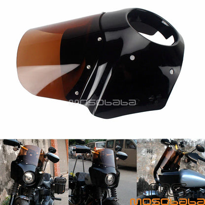 Smoke Windshield Headlight Fairing for Harley XL883 XLH1200 XL883N (2004-2023)