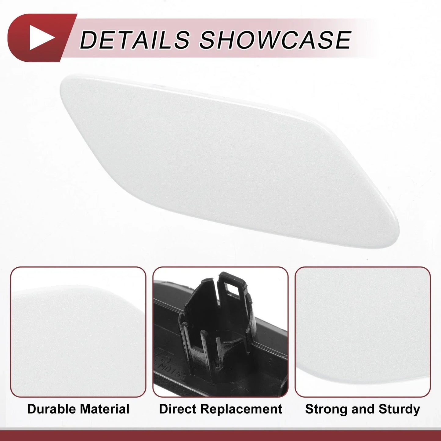 Front Right Washer Nozzle Cover for Lexus RX350 (2019-2022) - White 1 x