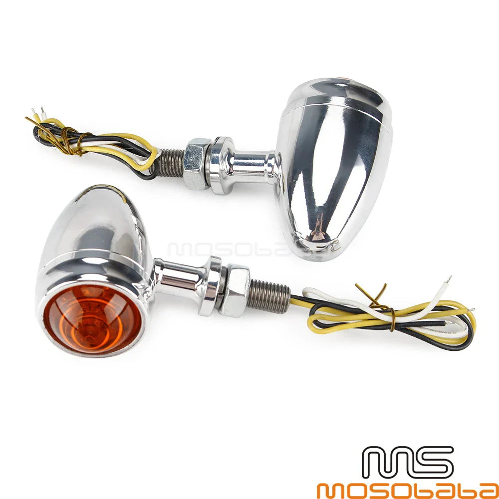 LED Bullet Turn Signal Lights for Harley Cafe Racer