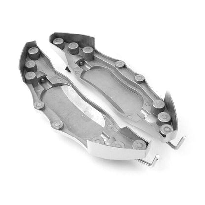 3D Style Car Disc Brake Caliper Covers for Universal Silver (M)