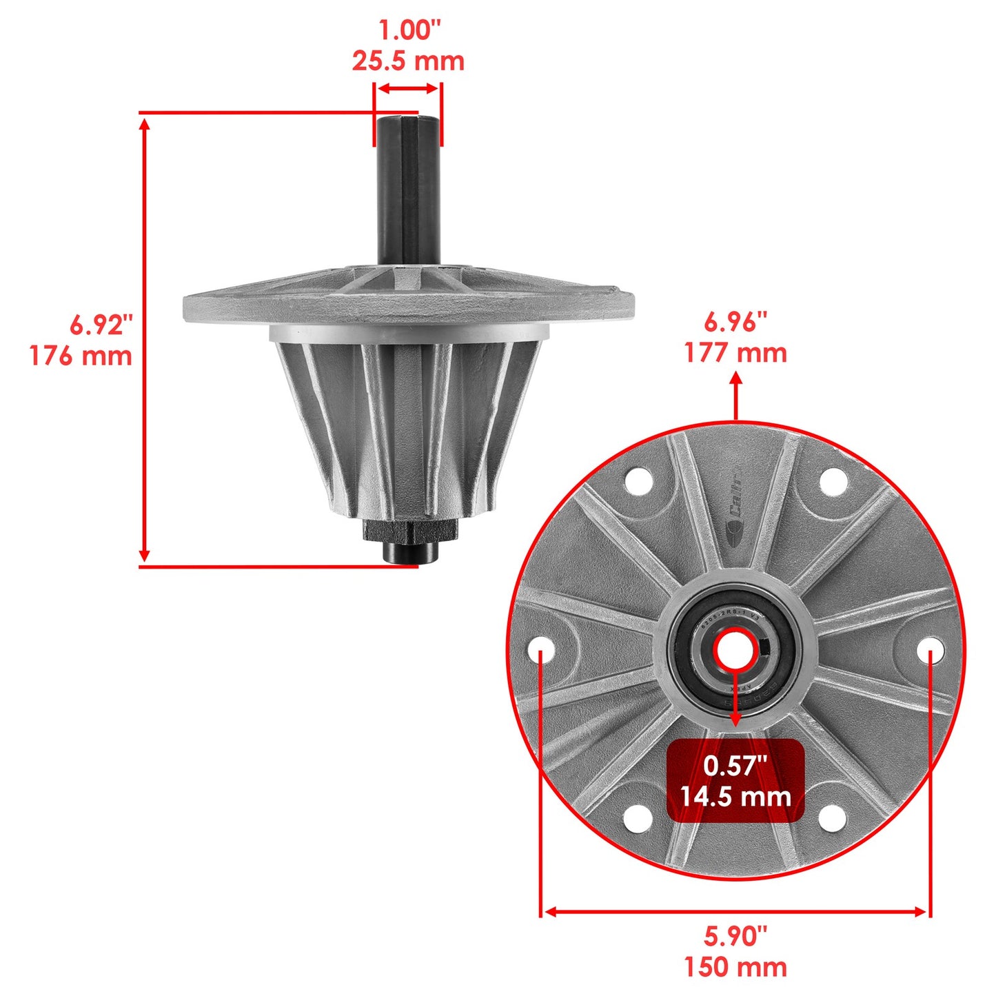 Deck Spindle 61 Inch Replacement for Woods CZ2048K CZ2252K CZ2361B (2005–2015)