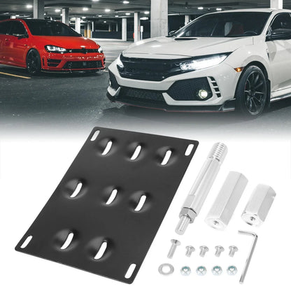 Bumper Tow Hook License Plate Mount Bracket for Mercedes-Benz (2008-2018)
