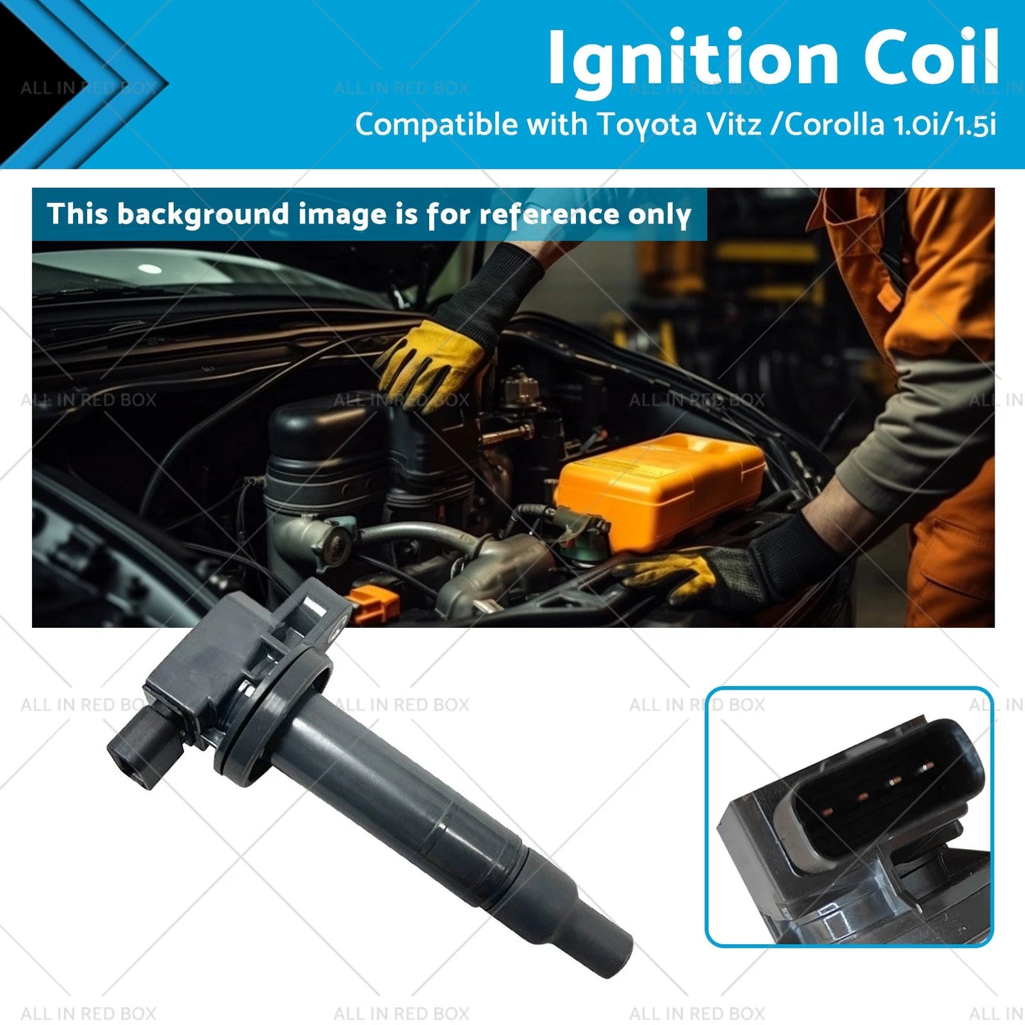 Ignition Coil for Toyota Vitz, Corolla 1.0i/1.5i (2000-2013)