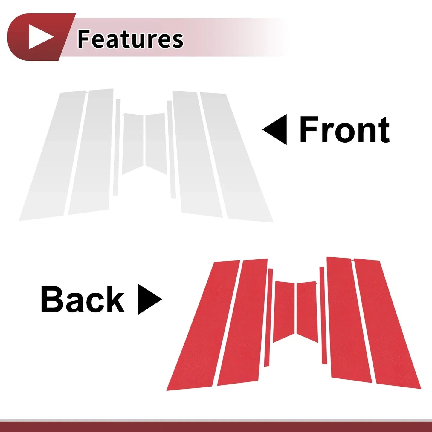 Door Pillar Window Trim for Chevrolet Onix Silver Tone Front Rear (2012-2023)
