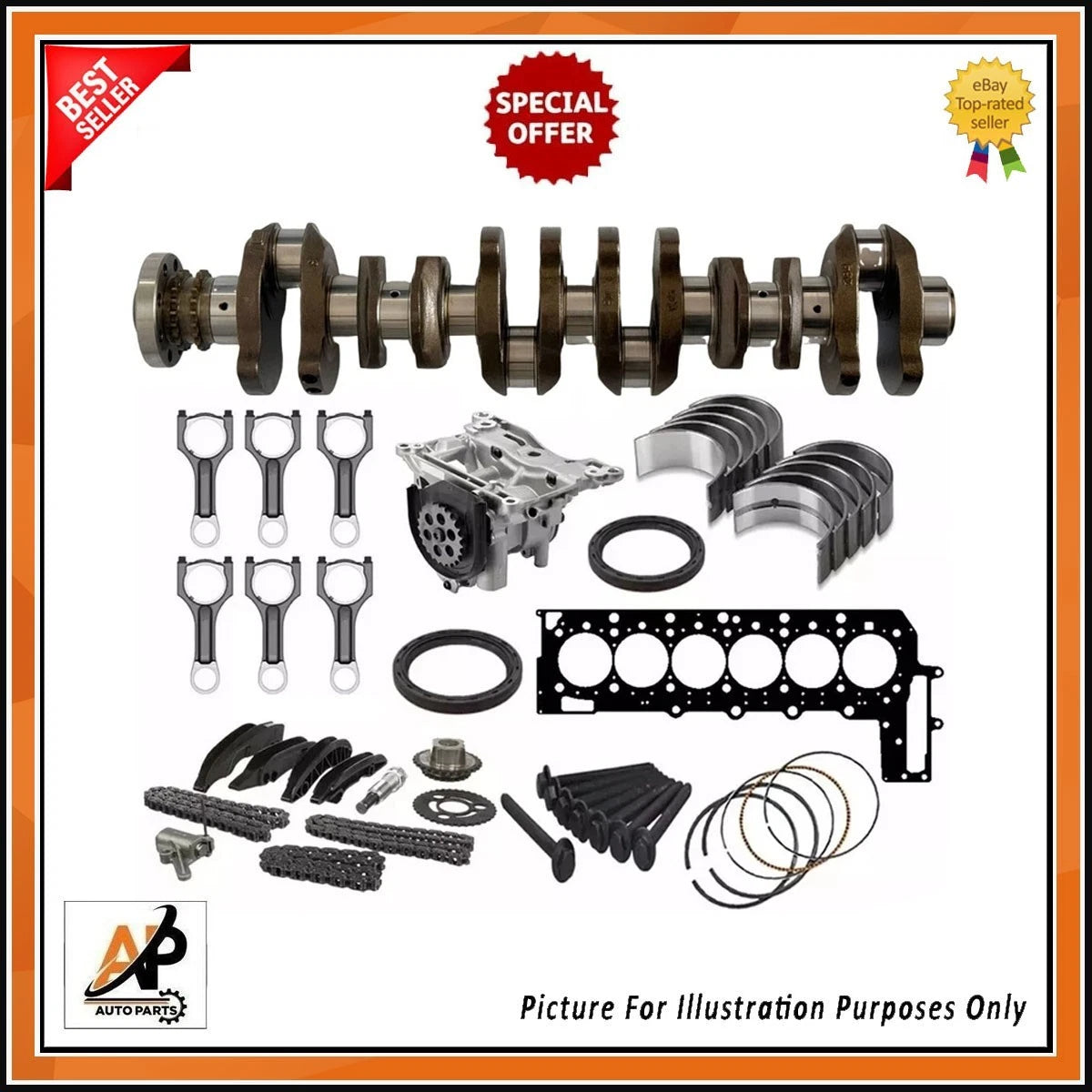 Crankshaft Rebuild Kit for BMW N57 3.0D X3 X4 X5 X6 (2007–2018)
