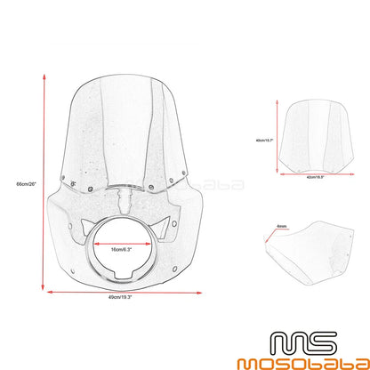 Headlight Fairing & Windshield for Harley Softail Standard FXST