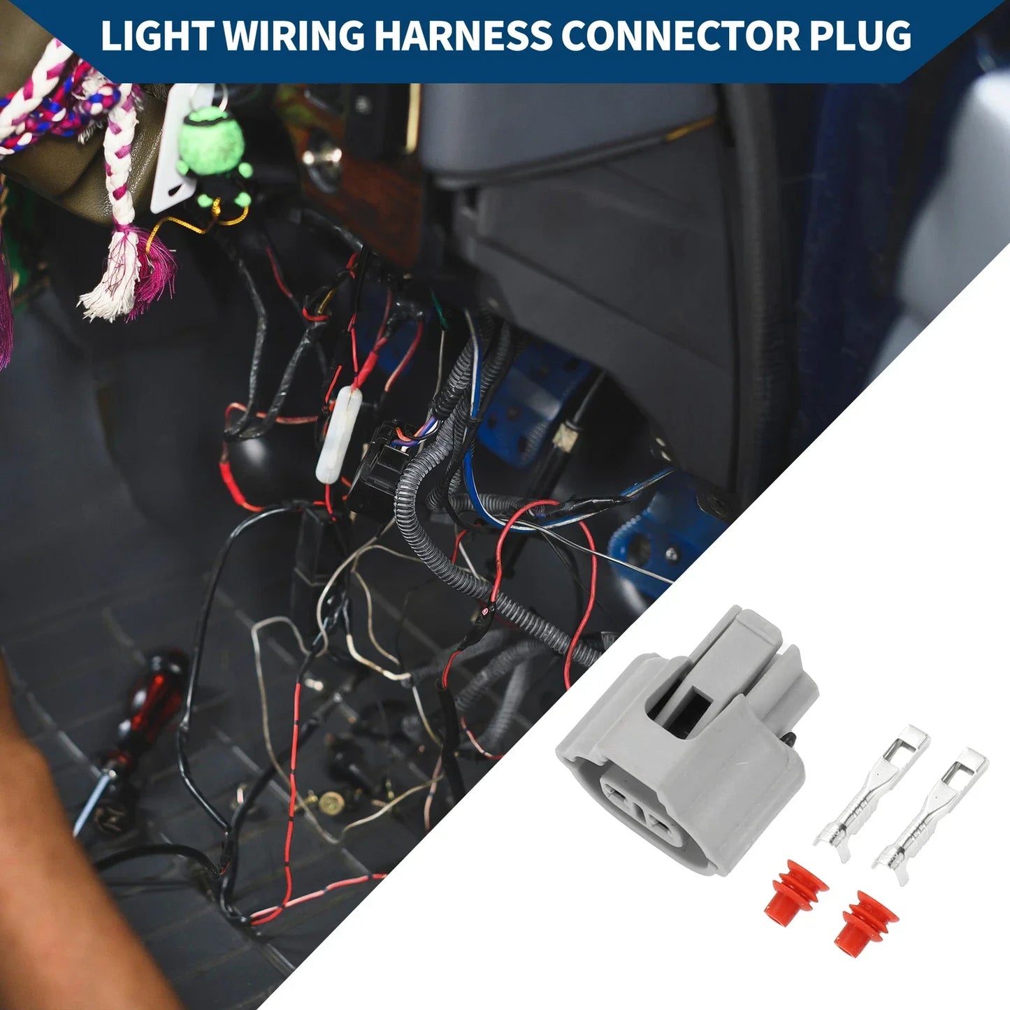 2 x Pin Light Wiring Harness Connector Plug for Chevrolet