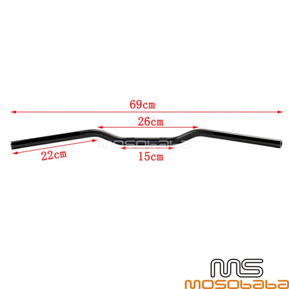 7/8" Black Handlebar Drag Bar for Harley Honda Yamaha Suzuki Kawasaki