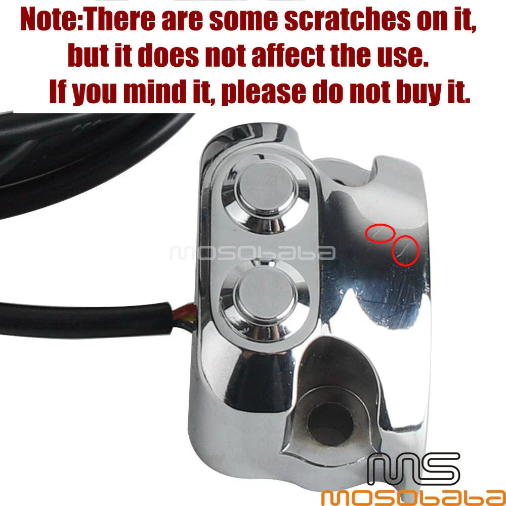 Chrome Air Ride Suspension Control Handlebar Switch for Harley Dyna Softail (2006-2023)