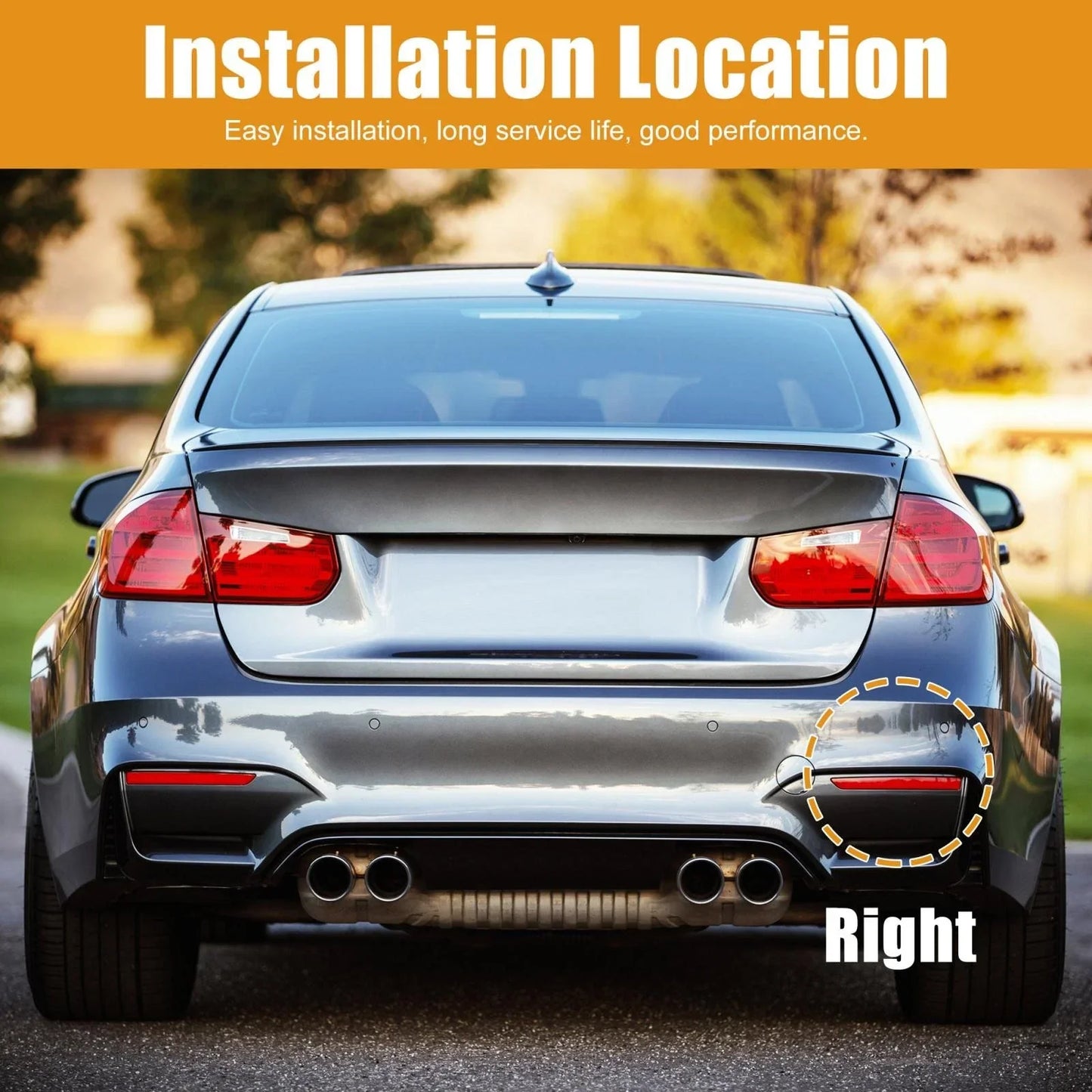 Rear Bumper Reflector Strip Cover Right Side for BMW X3 (2007 - 2010)