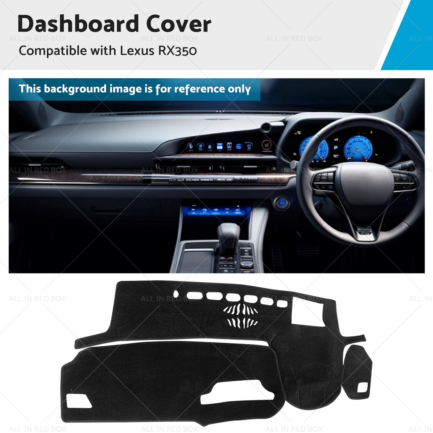 Non-Slip Dash Mat for Lexus RX RX350 2021-2022 HUD Dashboard Cover