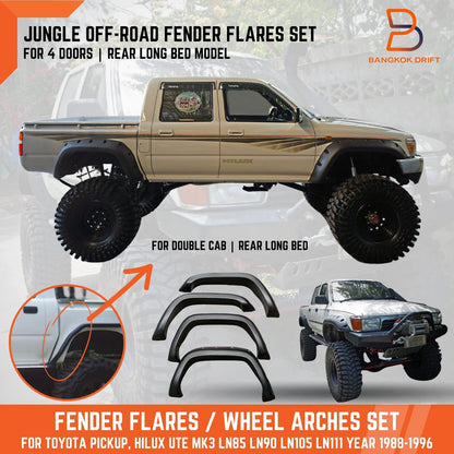 Fender Flares for Toyota Hilux Ute 88-96 (LN85, LN106, LN111) 4DR Long Bed