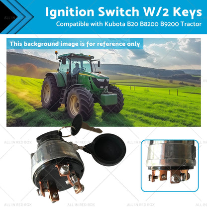 Ignition Switch W/2 Keys for Kubota B20 B8200 B9200 Tractor