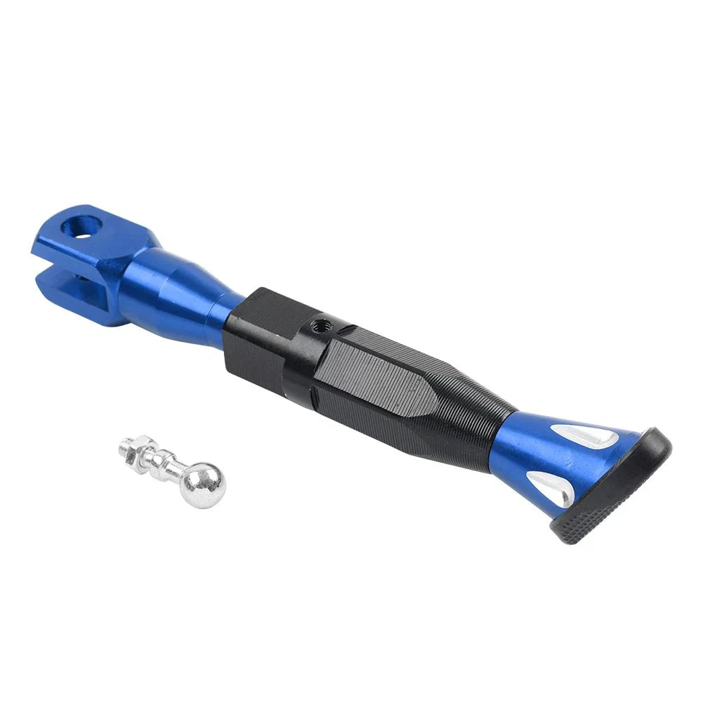 Adjustable Kickstand Foot for Motorcycle Universal Side Support - Blue