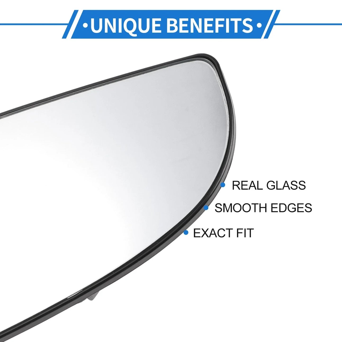 Heated Right Passenger Side Lower Mirror Glass for Dodge