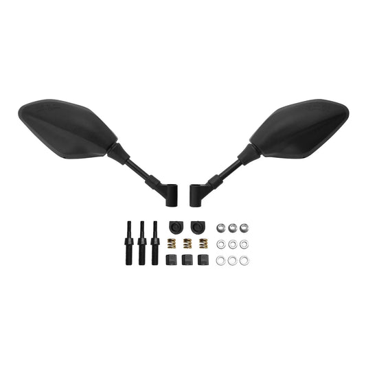 10mm Universal Rear-View Mirrors for Honda Yamaha Kawasaki Aprilia Black