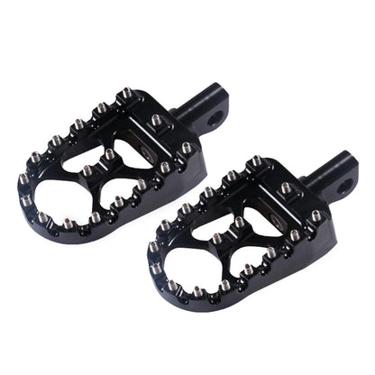 Black CNC Wide MX Style Foot Pegs for Harley Sportster Softail