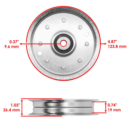Deck Spindle Blade Pulley Belt Replacement for Cub Cadet GT1554 LGT1054 (54")