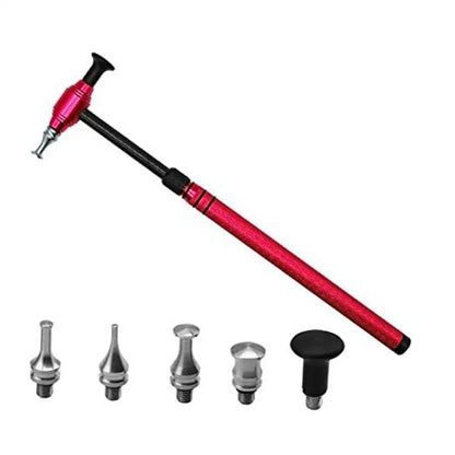 Retractable Dent Repair Hammer Tool w/ 5 Replacement Heads for Car