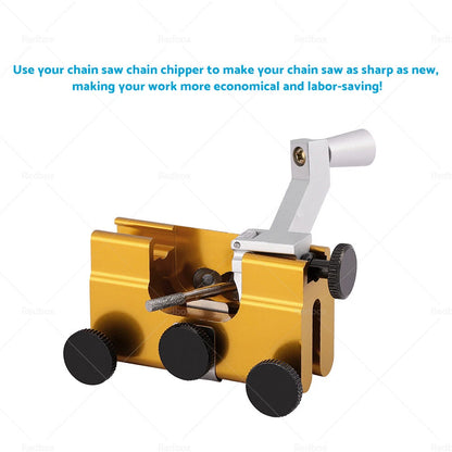 Chainsaw Sharpener Jig with Sharpening Heads - Portable for Manual Use