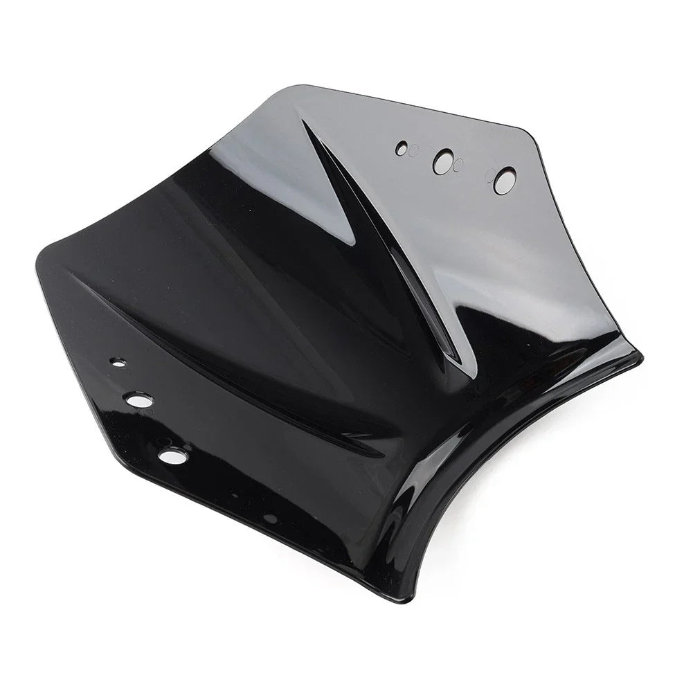 Windshield Deflector for Universal Motorcycle - Black Plastic