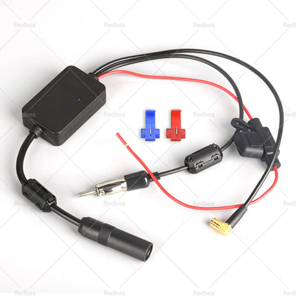 12V-24V Universal Car AM FM DAB Antenna Booster Adapter