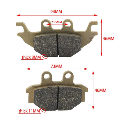 Rear Brake Pads for YAMAHA MT125 A ABS YZF-R 125 (2014-2021, 2008-2014) Pair