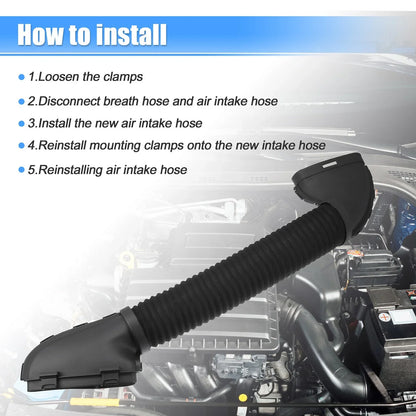 Air Intake Hose Tube for Mercedes-Benz SLK200 KOMPRESSOR 2004-2011 Black