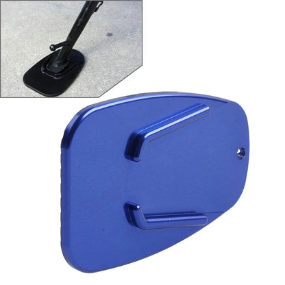 Aluminum Alloy Motorcycle Side Stand Kickstand Pad Plate - Blue