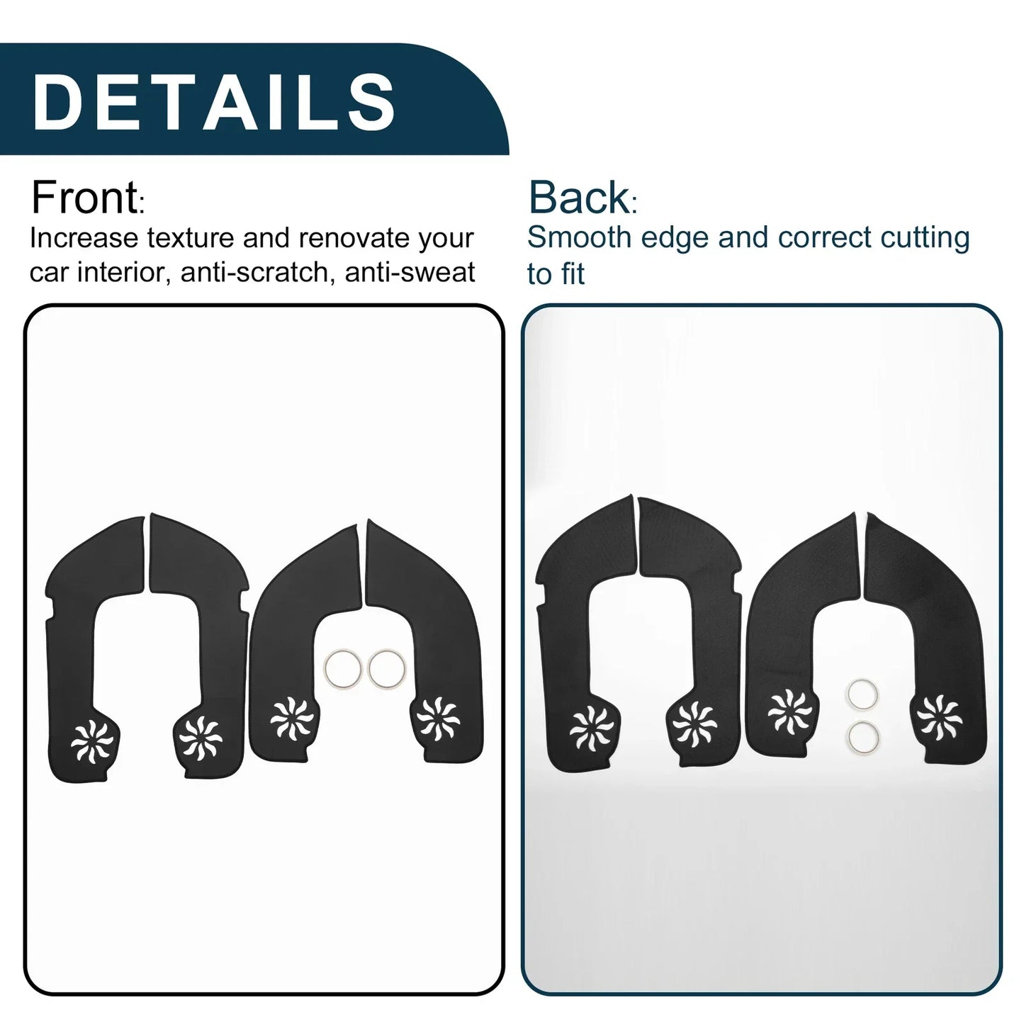 Car Door Leather Anti Kick Pad Sticker for Mercedes-Benz GLB (2020-2025)