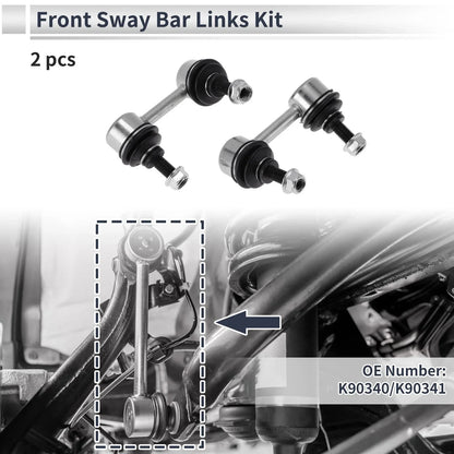 Front Stabilizer Bar Links for Acura CL (2001-2003) - 2 x Bushing Included