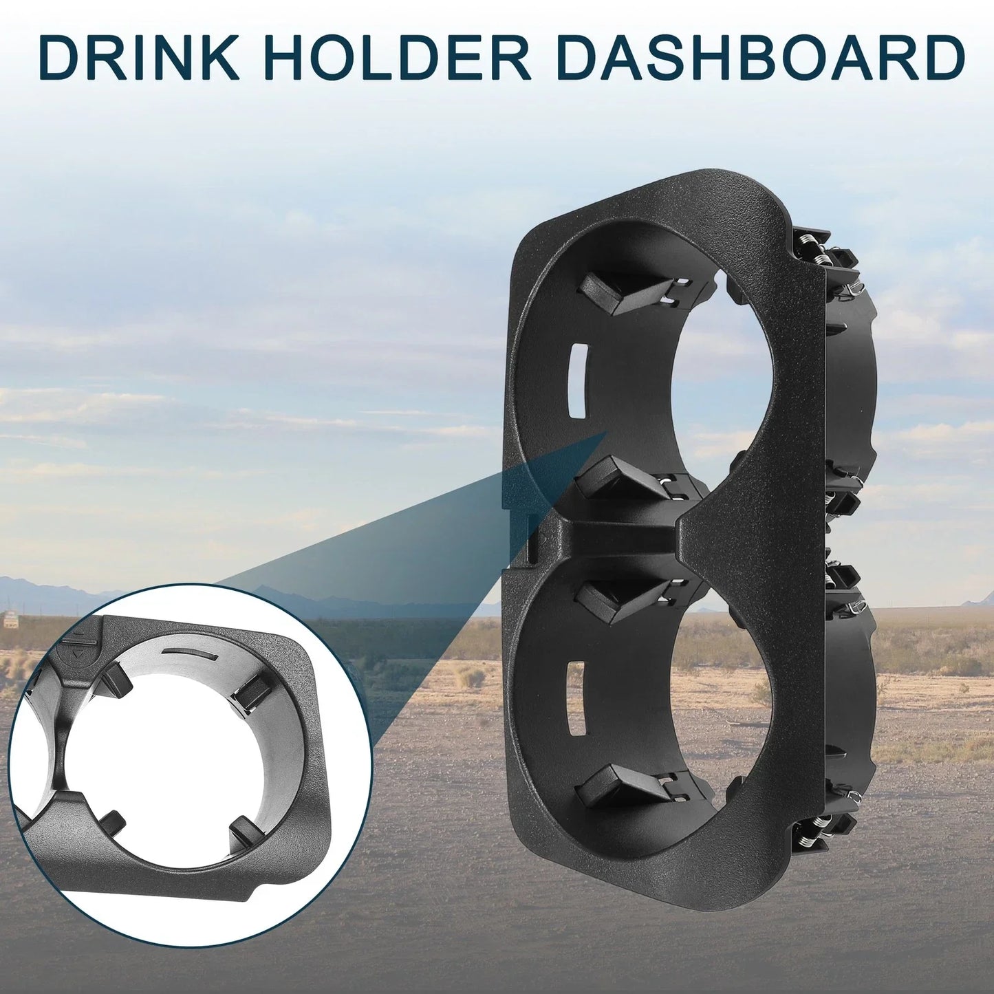 Cup Holder for Mercedes Benz W463 (2019-2023) - Practical Drink Holder Black