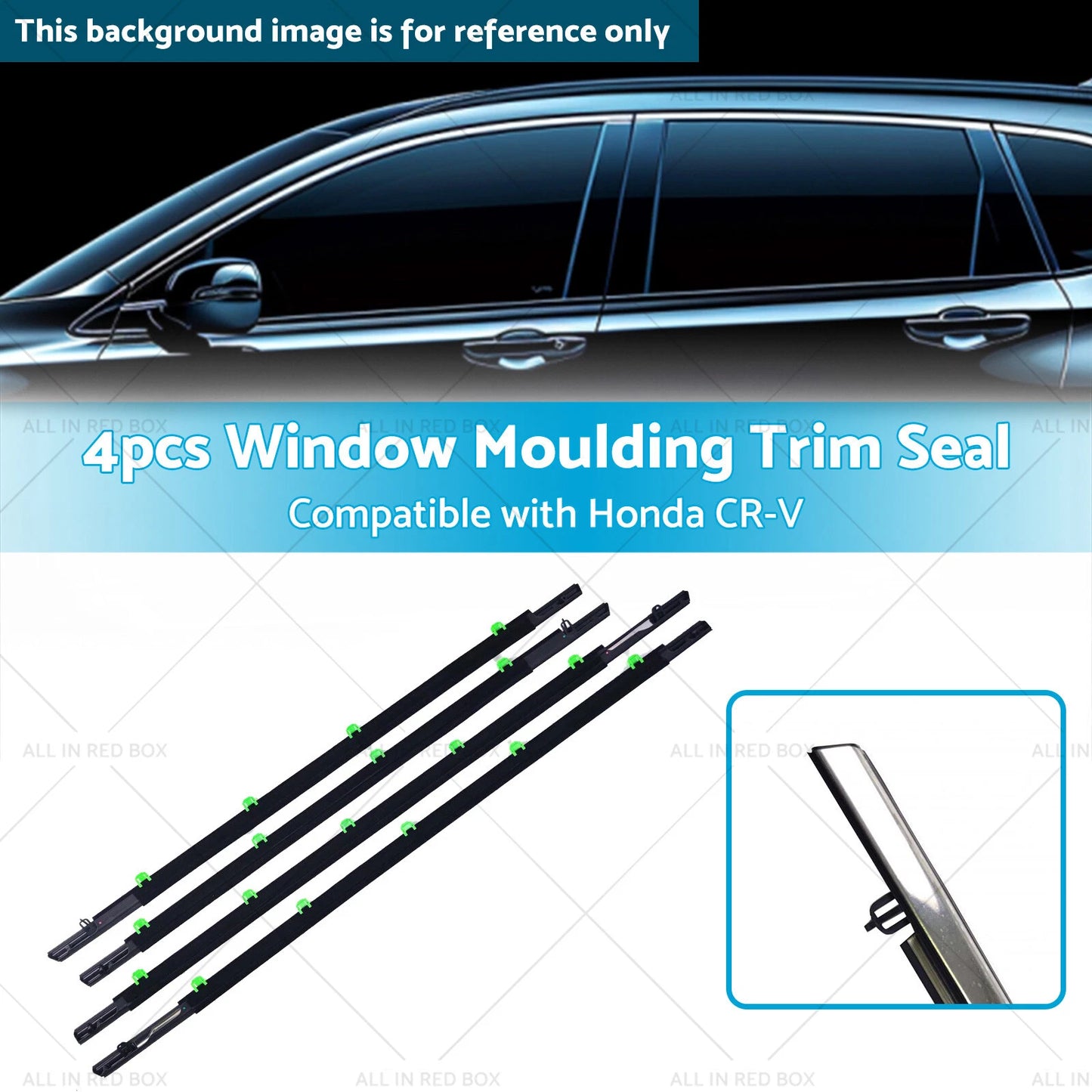 4pc Weatherstrip Door Belt Outer for Honda CR-V 2012-2017