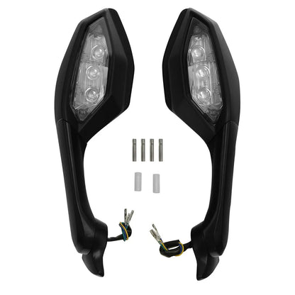 LED Turn Signal Rear View Mirrors for Yamaha YZF R1 (2015-2025) YZF R6 (2017-2022)