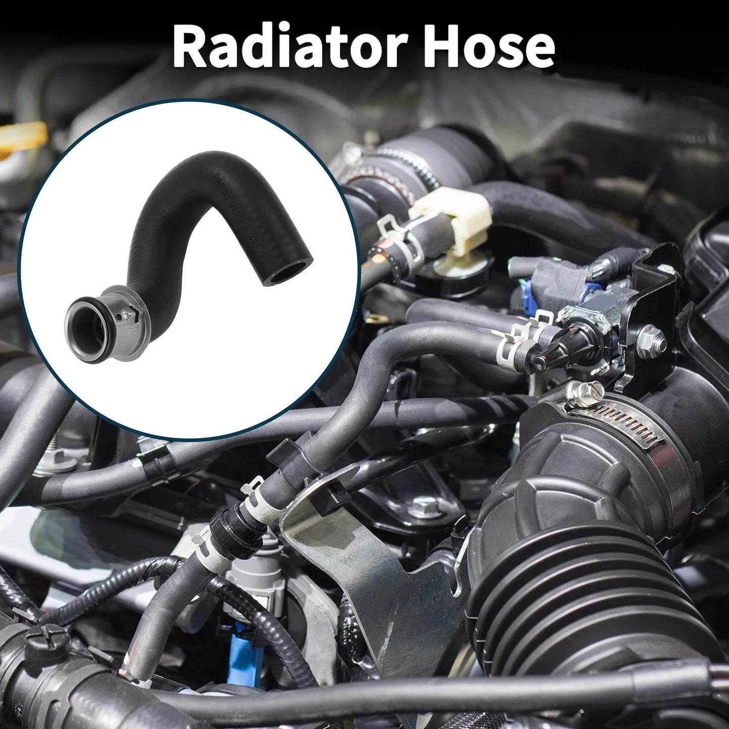 Radiator Hose for Porsche Panamera 2010-2016 Rubber Coolant Pipe