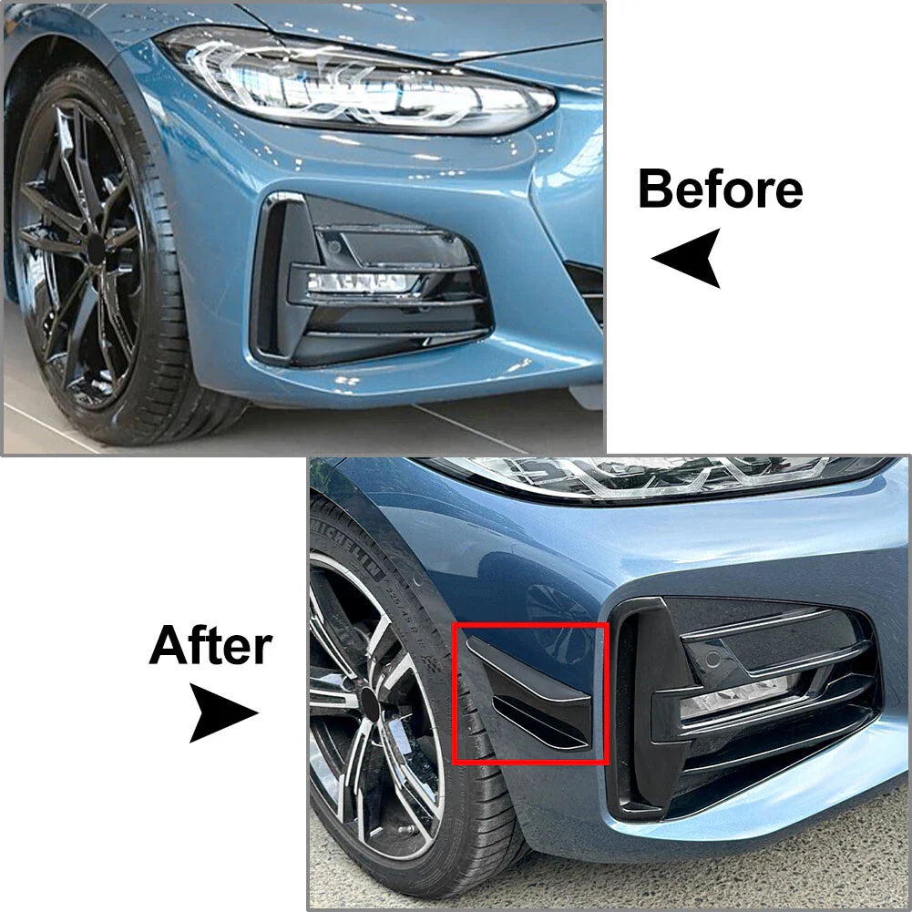 Front Bumper Side Splitter Spoiler for BMW 4 Series G22 G23 M Sport (2020-2024)