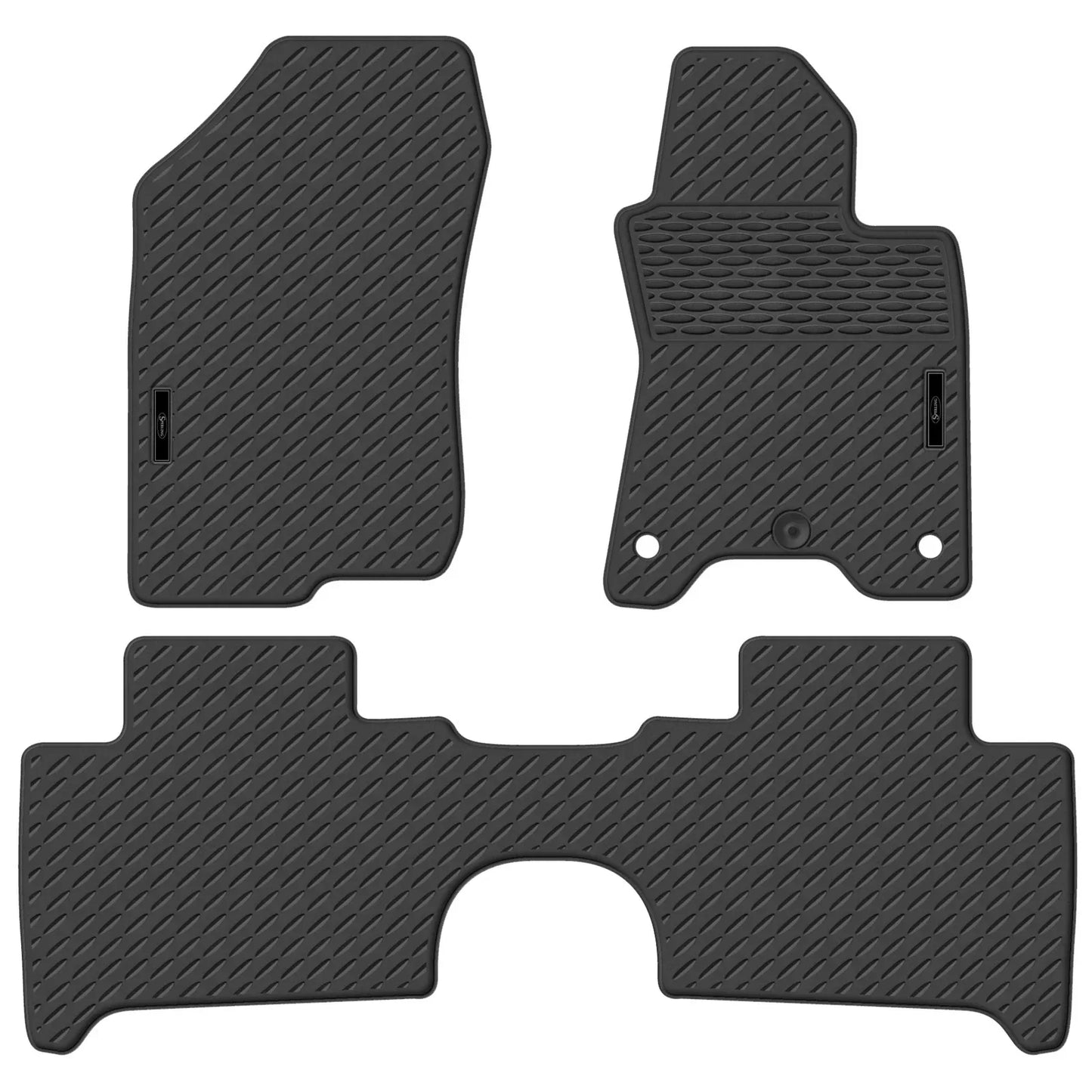 Front & Rear Custom Fit Moulded Rubber Car Floor Mats for Navara NP300 Dual Cab